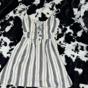 Blue and White striped dress